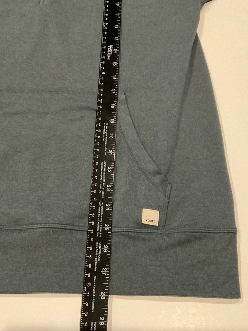 Vuori Men’s Ponto Performance Half-Zip Hoodie Sz L Dusty Pine Athleisure - Picture 6 of 10